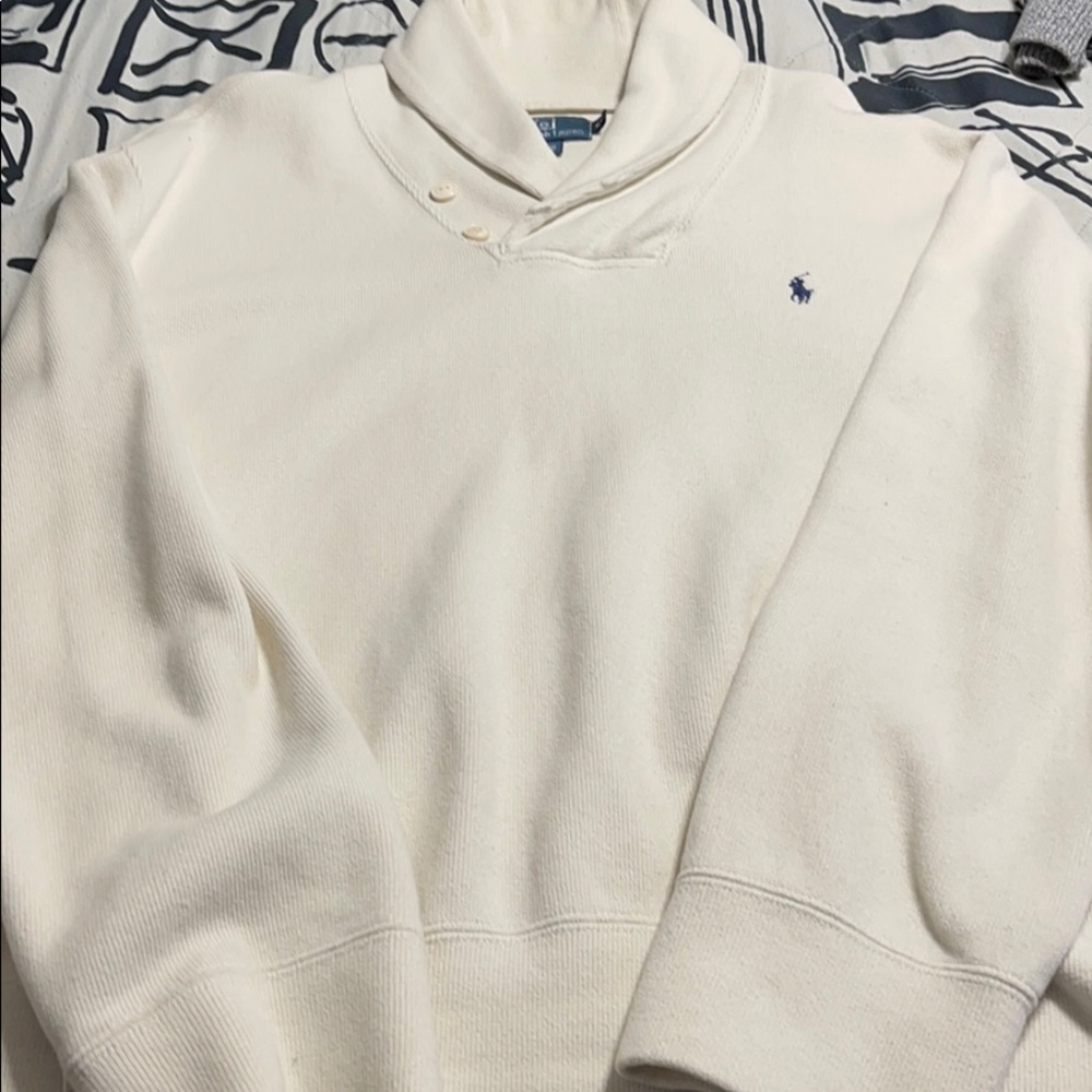 Polo Ralph Lauren Mens Pullover Cream Size XL - Picture 3 of 3